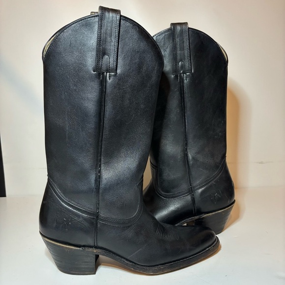 Frye Vintage Billy Pull On Mens Black Western Cowboy Leather Boots Size 9.5 B - Picture 5 of 11